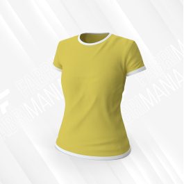 Womens Cotton Yellow Tee