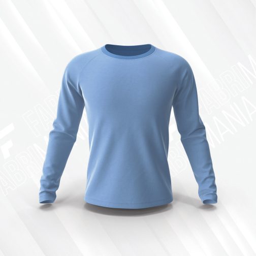 mens full sleeve sky blue tee